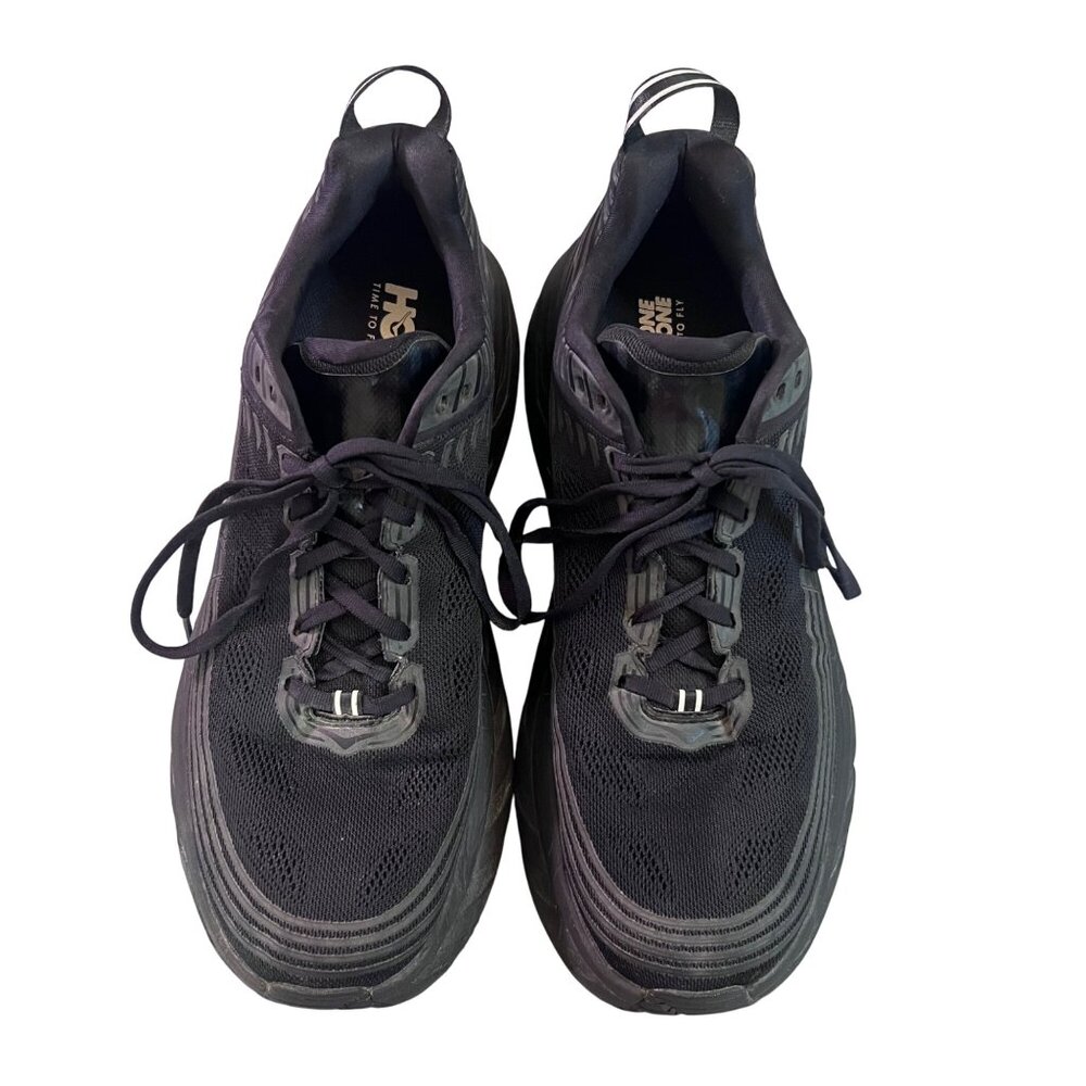 Hoka One One Bondi 6 Running Shoes 1019269 Black/Charcoal Mesh Cushion Size 12